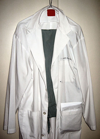 White coat. Image courtesy of Samir via Wikimedia Commons.